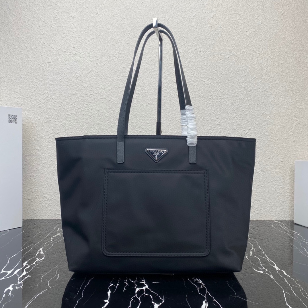 Prada Re Nylon Shoulder Bag Tote Black 1BG052